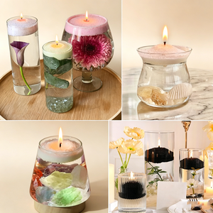 Grandes bougies en cire de soja parfumée perlée, en pot, avec mèche, pour mariage, en vrac, avec supports rouges pour vases et bougies piliers en poudre - Product Image 2
