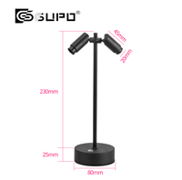 Lampe de bureau décorative GUPO 3W 2000mAh rechargeable par Type-C avec commande tactile, lampe de table intégrée à éclairage d'ambiance