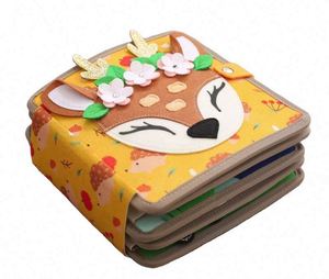 Juguetes Montessori al por mayor: Libro sensorial de fieltro de ciervo, Libro de actividades de fieltro suave para niños pequeños, Tablero de actividades de fieltro para niños pequeños - Product Image 1