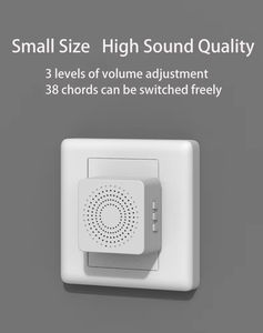 <span class=keywords><strong>Sonnette</strong></span> <span class=keywords><strong>sans</strong></span> <span class=keywords><strong>fil</strong></span> blanche extérieure 30W IP44 étanche portée de 200m pas de batterie requise Wifi connecté bienvenue mélodie carillons porte - Product Image 5