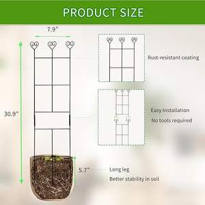Staffa da arrampicata in metallo torre da <span class=keywords><strong>giardino</strong></span> supporto a traliccio per viti e piante per recinzioni e cancelli - Product Image 3