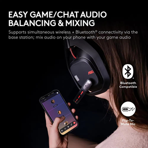 หูฟังเกมมิ่งไร้สาย Logitech G Astro A50 รุ่นดั้งเดิม รองรับหลายแพลตฟอร์ม พร้อมแท่นชาร์จ ไมโครโฟนตัดเสียงรบกวน - Product Image 2