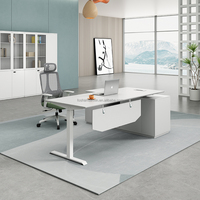 Bureau d'ordinateur portable ergonomique en bois Bureau debout à double moteur Table électrique en forme de L réglable en hauteur avec cadre