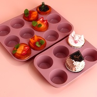Ensemble d'outils de cuisson en silicone pour moules à gâteaux, pour four domestique, pour pain de mie, biscuits, pâtisseries, moules à muffins, couleur unie