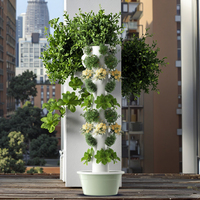 Jardins Verticaux en Tour - Systèmes Hydroponiques à 5/7/9/11/12 Niveaux avec Réservoirs de 20L pour la Culture de Légumes et Plantes