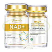 Compléments alimentaires NAD+ NR en poudre, capsules de 500 mg/60 capsules, NR Nicotinamide Riboside, capsules NAD Plus