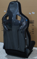 Siège baquet en cuir PVC MASSAIT, fibre de carbone, pour course automobile