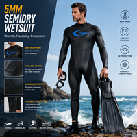 Combinaison de plongée semi-sec en néoprène thermique 5 mm à manches longues, une pièce, pour la plongée sous-marine, le snorkeling et la natation, vente en gros en usine
