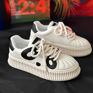Zapatillas Deportivas Retro Casuales para Hombre, Primavera 2026, Diseño Panda en Blanco y Negro, Parte Superior de PU, Ligeras, a la Moda, con Cordones, para Caminar - Product Image 4