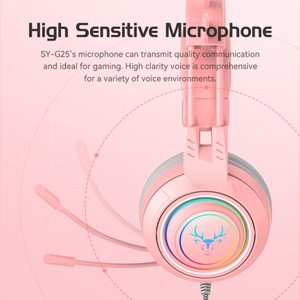 Prodotti di alto livello SOYTO SY-G25 corna RGB HD microfono 3D Space Sound <span class=keywords><strong>cuffie</strong></span> auricolari da gioco - Product Image 5
