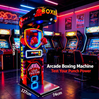 Machine d'arcade de boxe à fort potentiel de revenus, jeu de divertissement à monnayeur avec fonctions de frappe et de coup de pied pour centre de divertissement familial (FEC)