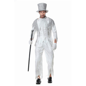 Disfraz de mago para hombre, conjunto completo de sombrero, pantalones y guantes blancos para actuaciones en escenario, cosplay, fiestas de adultos, Halloween, disfraces elegantes - Product Image 4