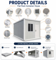 Conteneur préfabriqué en acier galvanisé sur mesure de 20 pieds et 40 pieds pour maison, bureau, dortoir, magasin