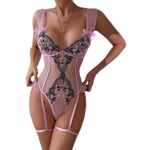 Tuta da Donna Pure Desire in Rete Trasparente, Biancheria Intima <span class=keywords><strong>Sexy</strong></span> con Ricamo a Pois, <span class=keywords><strong>Abbigliamento</strong></span> Aderente - Product Image 5