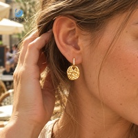 Boucles d'oreilles pendantes ovales texturées SUMMLY tendance, en zircon, plaquées or 18 carats, en acier inoxydable, pour femme, cadeau de fête