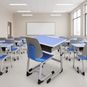 Ensemble de bureau et de chaise pour étudiants, moderne, ergonomique, en métal, réglable en hauteur, pour l'apprentissage <span class=keywords><strong>scolaire</strong></span> et les <span class=keywords><strong>cours</strong></span> de tutorat - Product Image 2