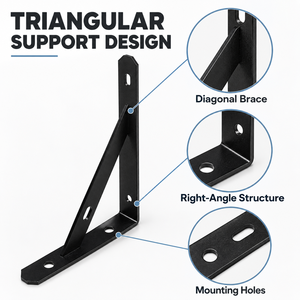 SSR OEM ODM Customizable <b>Cabinet</b> Space Saving Door Furniture Hardware Accessories <b>Wall</b> Mounted Metal Triangle Brackets Plated - Product Image 3