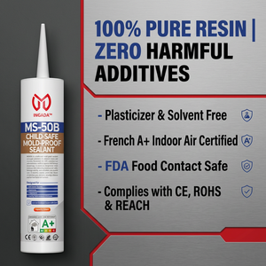 MS-50B กาวซีลแลนท์ปลอดกลิ่น เป็นมิตรต่อสิ่งแวดล้อม VOC ต่ำมาก ปราศจากฟอร์มาลดีไฮด์ ปลอดภัยสำหรับเด็ก เหมาะสำหรับห้องเด็กและโรงเรียนอนุบาล - Product Image 5