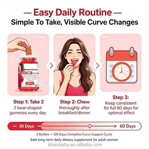 Gomitas Extreme Curve Maca Plus 3000mg, Suplemento Herbal para Mejorar Glúteos y Caderas, Gomitas de Raíz de Maca para Mujeres, Apoyo para Curvas - Product Image 5