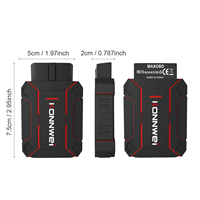 Escáner de Sistema Completo KONNWEI MAXOBD, Herramienta de Diagnóstico Profesional para Vehículos con Bluetooth OBDII, Herramientas de Diagnóstico para Automóviles