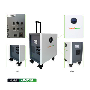 แบตเตอรี่ลิเธียมไอออน LifePO4 รุ่น Plug Play AP-3048 48V 100Ah ชาร์จได้ 4.8KWh พร้อมระบบ BMS ออลอินวัน ป้องกันน้ำและฝุ่นระดับ IP54 สำหรับโซลาร์เซลล์บ้านพักอาศัย 3KW - Product Image 3