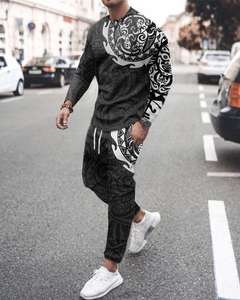 Erkek kazak 2 parça Set 3D baskı eşofman erkek Jogger spor takım elbise adam Hoodies pantolon spor çift boy 6XL Suits - Product Image 3