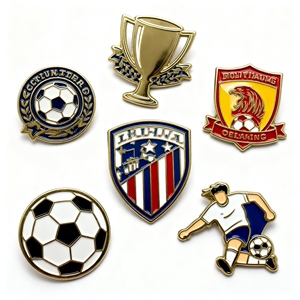 Pins de Solapa Esmaltados Personalizados de la Copa Mundial de Fútbol 2026, Impresión UV, Letras Modernas Únicas, Insignia Metálica, Broche, Emblema, Artesanía - Product Image 1