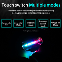 Veilleuse tactile Kaidengzhe, éclairage ambiant irisé, décorative, automatique, LED USB 5V, lumière en verre transparent, compatible universel 1W