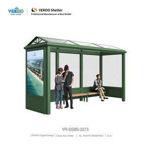 Parada <span class=keywords><strong>de</strong></span> Autobús Inteligente <span class=keywords><strong>de</strong></span> Acero Inoxidable para Zonas Turísticas y Urbanas, Personalizada, Moderna, Independiente, Resistente a la Intemperie, con Iluminación LED - Product Image 2