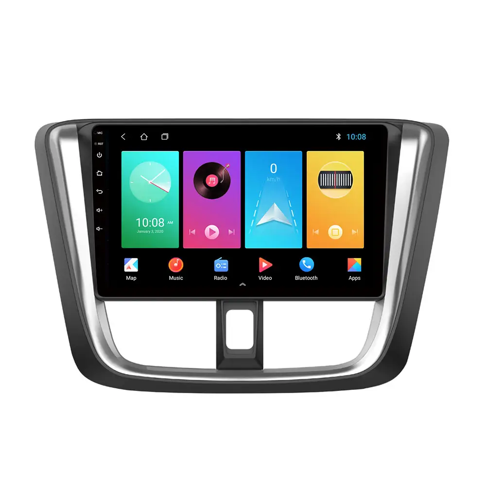 Автомобильный радиоприемник 10 дюймов для toyota yaris 2017, android 10,0, 1 + 16 ГБ, Автомобильное видео 2.5D + IPS BT Google Map, Gps навигационная система