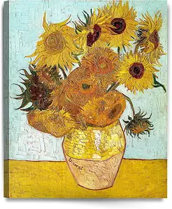 Wand kunst Gemälde Zwölf Sonnenblumen, Vincent Van Gogh Kunst Reproduktion. Giclée Leinwand druckt Wand kunst für Wohnkultur