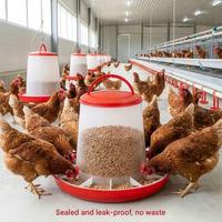 BANMO Nouvel ensemble mangeoire et abreuvoir anti-déversement pour volailles - Seau distributeur automatique de nourriture pour poulets (convient aux poussins et aux poulets adultes)