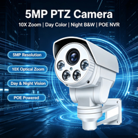 Caméra bullet IP PTZ Dakang 5MP POE avec zoom 10X, 4 LED en rangée, vision nocturne 60M, capteur CMOS, étanche IP66, H.265