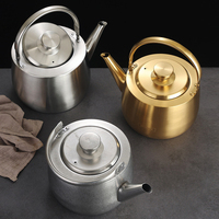 Bouilloire à eau moderne personnalisable en acier inoxydable 304, grande capacité, dorée, pour la maison, l'hôtel, le restaurant, le bureau