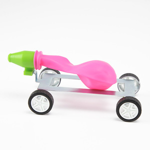 A three-in-one scientific experiment material: recoil force to move a toy car; using a <b>balloon</b> and a rubber band to drive the - Product Image 2