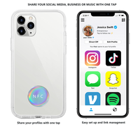 Autocollant NFC étanche personnalisé, étiquette NFC pour les médias sociaux, autocollant NFC en époxy, puce NTAG213
