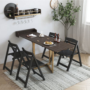Meubles d'appartement Noir Support mural Pliant Mini Flat Design Luxe <span class=keywords><strong>Table</strong></span> à manger moderne - Product Image 5