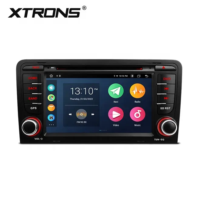 XTRONS 2 din android 11車のDVDプレーヤーGPSナビゲーション7インチAudi A3 8P S3 8P with car auto paly android auto