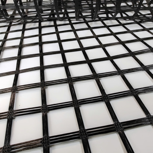 Cường độ cao Bazan/<span class=keywords><strong>Polyester</strong></span> sợi thủy tinh geogrids với 50kn/M độ bền kéo Bảo hành 2 năm cho các dự án vỉa hè - Product Image 1
