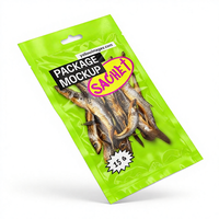 Sachet plat en mylar laminé à trois côtés avec fermeture éclair refermable, fenêtre transparente, imprimé sur mesure, recyclable, de qualité alimentaire, pour animaux de compagnie