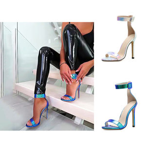 Nouvelles <span class=keywords><strong>sandales</strong></span> sirène à talons hauts et lanières effet écailles de poisson pour femmes élégantes et sexy - Product Image 1