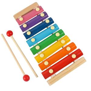Xilófono de mano de madera de percusión de octava de colores para niños, instrumentos musicales educativos para bebés, xilófono de madera - Product Image 4