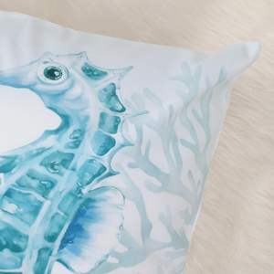 4 taies d'oreiller de plage, motif étoile de mer corail, bleu océan, housse de coussin de canapé, décoration de canapé-lit pour la maison - Product Image 4