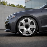 Jantes en alliage forgées PWC noires et rouges en carbone à rayons multiples, OEM ODM, vente en gros, fourniture d'usine pour distributeurs de tuning et de pièces de rechange