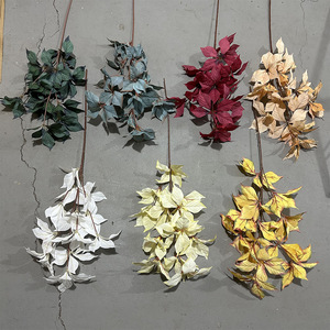 Fleurs artificielles en soie Yixuan en forme de feuille de noyer, décorations écologiques pour mariage et maison, moulage par injection - Product Image 2