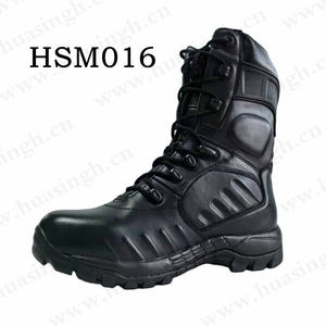 WCY ، عالية الجودة جلدية + النايلون العلوي قوي التكتيكية الأحذية النخبة بعثة شراء أسود اللون 8 بوصة أحذية قتالية HSM016 - Product Image 4