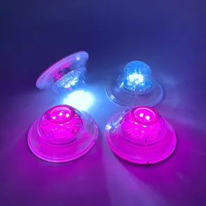 Posavasos con luces de botella LED, posavasos multicolor resistente al agua, posavasos LED, almohadillas inferiores de botella intermitentes, pegatina LED de promoción para bebidas