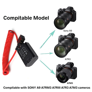 D-tap to F550 batteria fittizia <span class=keywords><strong>2</strong></span> cavo di alimentazione in Nylon a spirale | Per fotocamere 4K magia nera - Product Image 4