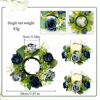 Couronne de fleurs artificielles roses et eucalyptus de 20 cm pour centre de table de mariage et décoration intérieure – Vente en gros