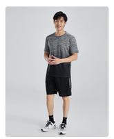 Conjunto Deportivo de Camiseta y Pantalones Cortos Transpirables, de Secado Rápido, Antibacteriano y que Absorbe la Humedad, con Detalles Reflectantes para Entrenamiento, Venta al Por Mayor